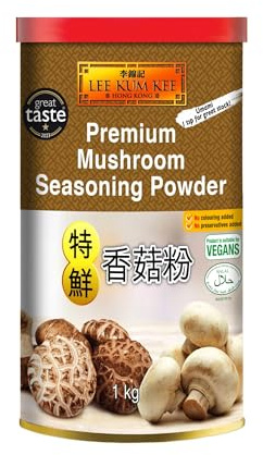 LKK Premium Mushroom Seasoning Powder 1kg | Plant-Based Umami Booster for Soups, Stir-Fries & Broth | Vegan | No MSG Added | Gluten Free