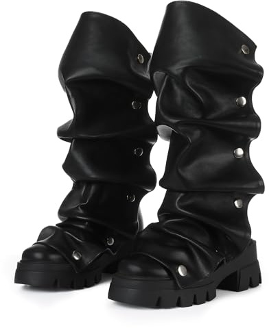 VOMIRA Slouchy Boots for Women Fold Over Boots