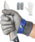 BORISCA Guantes Anticorte Cocina de Nivel 9, Guante Carnicero Malla Acero Arcos de Acero Inoxidable y Guante Interior y 2 Cunas de Dedo, Guantes Anticortes Trabajo para Descascarar, Cortar Madera (XL)