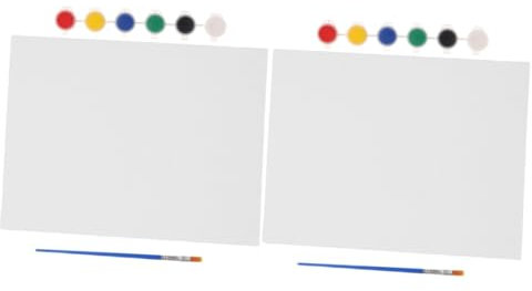 EXCEART 2 Sätze Leere Maltafel Farbhalterschale Ölgemälde Kunstmalbrett Leeres Brett Zum Malen Detailpinselständer Markierungen Farbblock Palette Zieht Leere Zeichentafel Reine Baumwolle