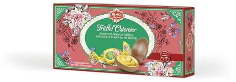 Reber Trüffel-Ostereier-Auslese Prosecco-Pfirsich Eierlikör Alpenmilchschokolade exklusives Ostergeschenk