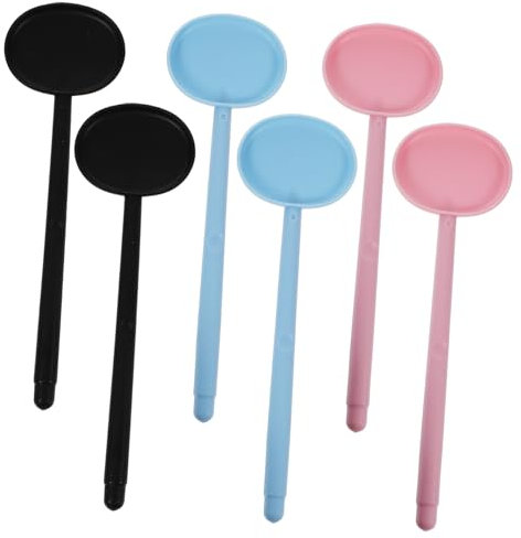 Didiseaon 6pcs Handheld Eye Occluder Set Professional Plastic Eye Occluders Handle for Testing Assorted Colors and Patterns Random Style