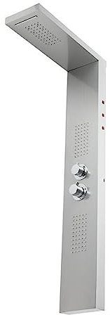 Panneau de douche, Robinets de douche de salle de bain de luxe, mitigeur de baignoire à colonne de panneau de douche à LED, écran de température de douche à main multifonctionnel