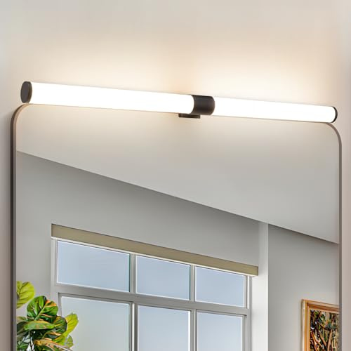 Homefire Lámpara LED para espejo - Iluminación para espejo de baño de 60 CM con abrazadera resistente al agua IP44 moderna lámpara de baño blanco neutro 4000K ideal para armario con espejo