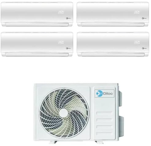 Climatizzatore Condizionatore Inverter in Pompa di Calore Diloc Over quadri split 9000+9000+9000+9000 Btu FREEDOM480 R-32 A++ Wi-fi Opzionale