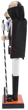 MALUGOGO Handpainted Wooden Halloween Nutcracker Figurine Vampire Soldier Doll for Spooky Party Decorations Sturdy Craft for Fireplace and Shelf Display to Enhance Festive Ambiance