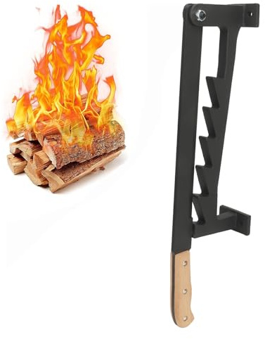 Oreilet Splitteur en Bois Mural, Séparateur D'allumage en Acier à Haut Carbone pour Bois Chauffage, Bloc Manuel pour Diviser Bois pour le Camping Extérieur Intérieur