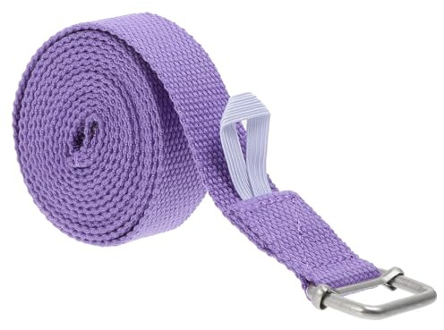 Ciieeo Ceinture de Yoga 183 M en Coton Doux et Résistant Bande Élastique d'Exercice Multifonction pour Étirements Pilates et Musculation Sangle de Traction Portable pour Entraînement