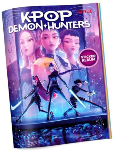 K-POP Demon Hunters Álbum oficial de pegatinas de Netflix, 32 páginas