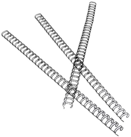 RAYSON Spirale reliure métalliques, Capacité de reliure 40 feuilles, 7,9 mm, 34 anneaux, A4, Pas de 3:1, Noir, Paquet de 100