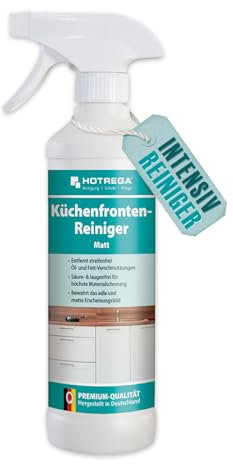 HOTREGA Küchenfronten Reiniger matt 500 ml, Küchenreiniger, Entfetter, streifenfrei, materialschonend