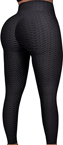 JJUQDNX TIK Tok Leggings for Women Butt Lifting Leggings High Waisted Booty Yoga Pants Tummy Control Workout Leggings Tights