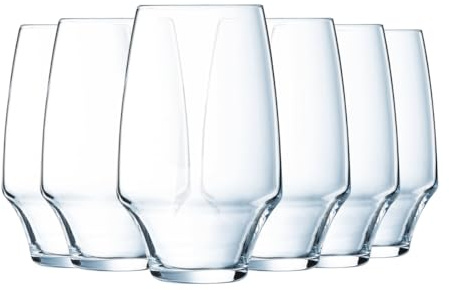 Chef & Sommelier - Collection Open Up - 6 verres hauts 35 cl en Cristallin - Modernes et Elégants - Fabriqués en France - Emballage renforcé