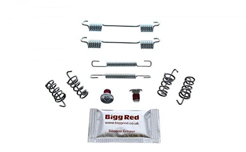 Bigg Red - Parking Hand Brake Shoe Fitting Kit - Fits Rear Disc Brake Drum dia 164mm, Shoe width 20mm - Compatible with,