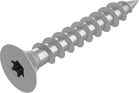 SECCARO Tornillo para madera aglomerada, 4 x 25 mm, acero inoxidable V2A, VA A2, tornillo para madera con rosca completa, TX/hexágono interior, 250 unidades