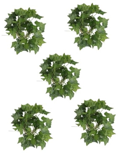 IMIKEYA 5stücke Künstliche Efeu Lichterkette Mit Leds Simulierte Für Innen Und Außendekoration Warmweiße Beleuchtung Für Hochzeiten Partys Und Feiertage
