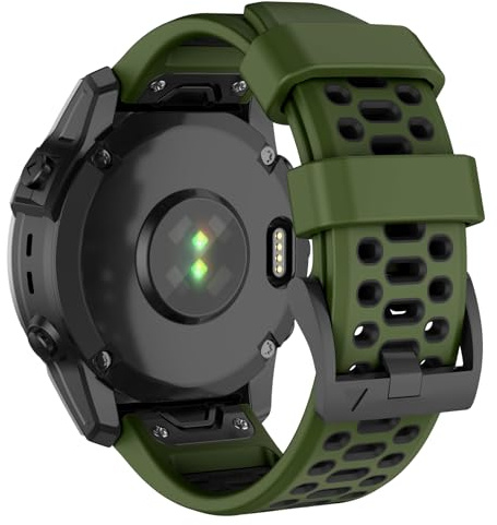 ISABAKE 26mm Quick-Fit Armband für Garmin Fenix 6X Pro/Fenix 6X /Fenix 5X /Fenix 5X Plus, Uhrenarmband für Fenix 7X /Fenix 3 /Fenix 3 HR/Garmin Epix Pro 51mm, Weiches Silikon-Ersatzband