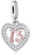 MARJS 13 13th Thirteen Birthday Anniversary Rose Gold Love Heart Charm Bead Pendant 925 Sterling Silver Dangle Compatible With Pandora Charm Bracelet