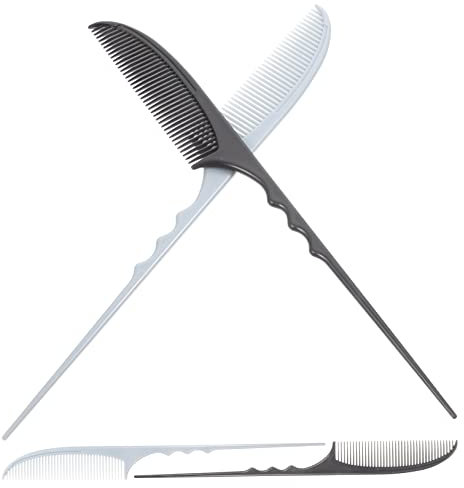 Ipetboom 4 Pezzi Pettine Per Styling Dei Capelli Con Coda Portatile Riutilizzabile a Denti Stretti Adatto Per Capelli Sottili e Uso Quotidiano