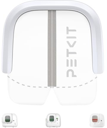 PETKIT Magnetischer Staubschutzvorhang 2.0 für PURAMAX 2, Reduziert Streuverschleppung, Geruchsisolierung, Magnetverschluss, Halbtransparent(Nicht kompatibel mit PUROBOT Max Pro 2)