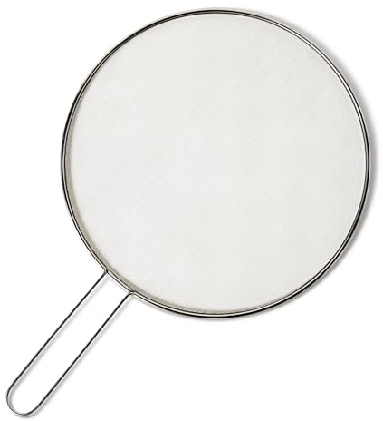 Amazon Basics Couvercle Anti-Projections pour Poêle, 33,0cm, Acier Inoxydable, Passe au Lave-Vaisselle