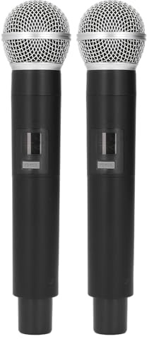 Yctze Ensemble de Microphones Professionnels de 2 avec des Batteries et Récepteurs Rechargeables pour Le karaoké, Les Réunions et Les Performances