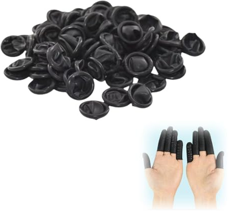 KEMUZ 150 Finger Sleeves Monouso in Lattice, Protezione Antistatica per Dita - Guanti da Dito per Cucina, Elettronica, Gioielli, Lavori Domestici e Professionali