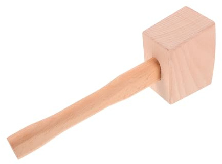 SHINEOFI Wooden Mallet Heavy Duty Wood Carving Mallet Hammer Carpenter Hand Tool for Woodworking and Craft 9.5 Inch Solid Beech Handle