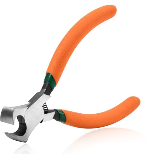 SPEEDWOX 4.5 Inches Mini End Cutting Pliers PVC Handles End Nipper Jewelry Pliers Nail Puller Tool for Installing Carpenter Jewelry Making Tool for Crafts DIY Working