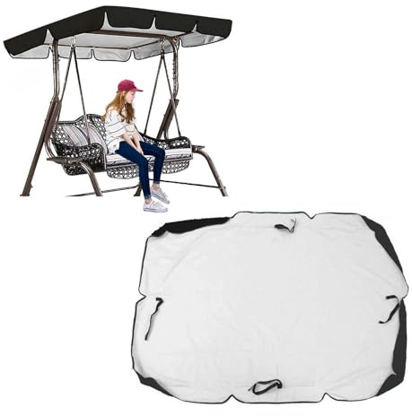 Tela Oxford Recubierta De Plata 600D Toldo Balancin De Jardin Resistente ai Viento Y ai Desgarro Toldo Columpios Exteriores para Jardin