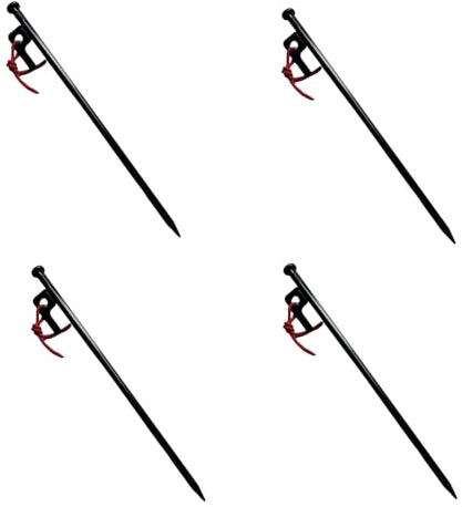 Zeltheringe für den Außenbereich, robust, Stahlheringe, Vordächer, Camping, für Rucksackreisen, Gartenarbeit, strapazierfähig, 4 Stück