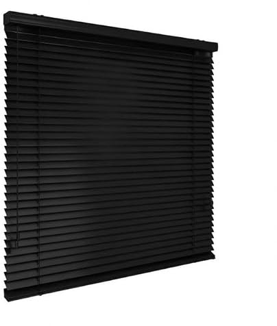time4blinds – Persienner Fönster Inomhus – Aluminiumspersienner – 1300x2500mm, Vänster Styrning – med Lameller 50mm – Montering på Vägg Eller Tak, med Borrning – för Hemmet & Kontoret – Svart