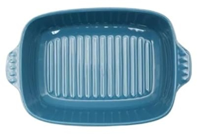 gratängform Diamond Ear Handtag rektangulär design i ugnstil(Blue,Små)