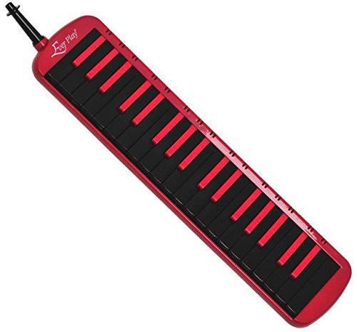 Ever Play Melodica svart/röd, 37 knappar, inklusive fodral