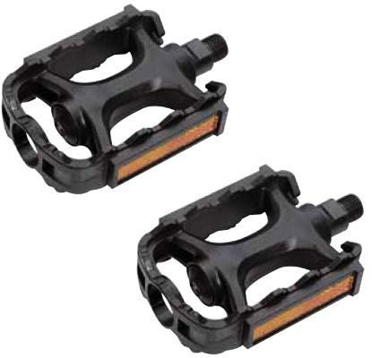 Ecovelò Axpebi03 - Par de pedales negros para MTB Mountain NW-223 Trekking City Bike Bicicleta Bicicleta Reflectantes antideslizantes