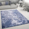 Paco Home Teppich Wohnzimmer Kurzflor Vintage Moderner Abstrakter Used-Look, Grösse:160x220 cm, Farbe:Blau