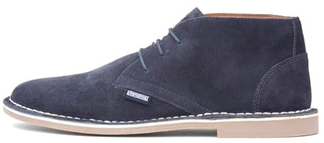 Lambretta Chiswick Mens Navy Suede Desert Boot - Size 10 UK - Blue
