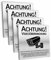 Achtung Videoüberwachung Schild DSGVO UV Druck 12 x 12cm - 3mm Aluverbund - Made in Germany - Art.Nr. 2143 (4-er)