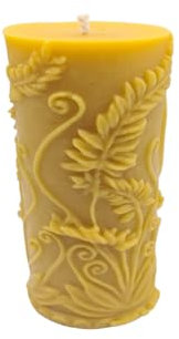 More Bees Please - Rustic Fern Church Candle, 460g - Biodegradable Beeswax, Locally Sourced, Toxin-Free, with Premium Oils, Cream
