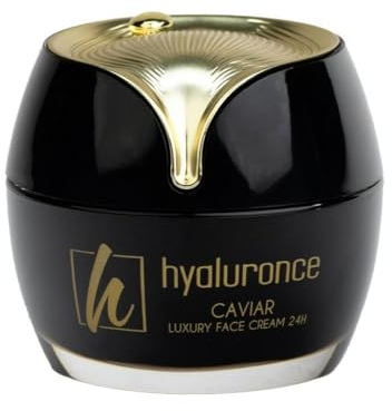 hyaluronce Caviar Luxury Face Cream 24h - Reichhaltige Feuchtigkeitsspendende Gesichtscreme für Trockene, Empfindliche Haut 50ml