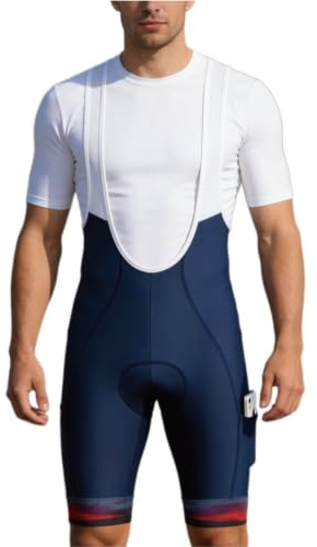 CEROTIPOLAR Cuissard Vélo Homme à Bretelles – Longue Distance & Gravel, Pad Gel Agis Shield 120g/m², UPF50+