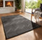 Taracarpet Kurzflor Boho Skandi Polyester Teppich in 3D Optik waschbar, pflegeleicht und robust ideal fürs Wohnzimmer, Schlafzimmer und Kinderzimmer auch als Badematte Anthrazit Düne 240X340 cm
