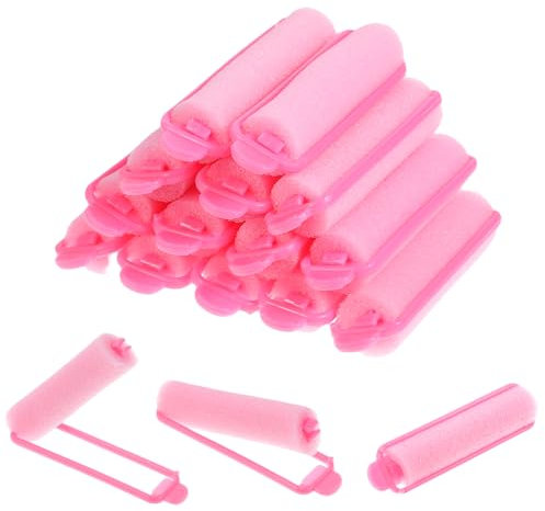 Lnngub Schaumstoffwickler 70 x 15 mm, Rosa, 14 Stück, weicher Schwamm-Lockenwickler für Frauen, Mädchen, Kinder