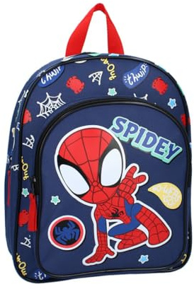 Spidey - Mochila para niño (30 cm), color azul, escuela y guardería, correas ajustables, idea de regalo
