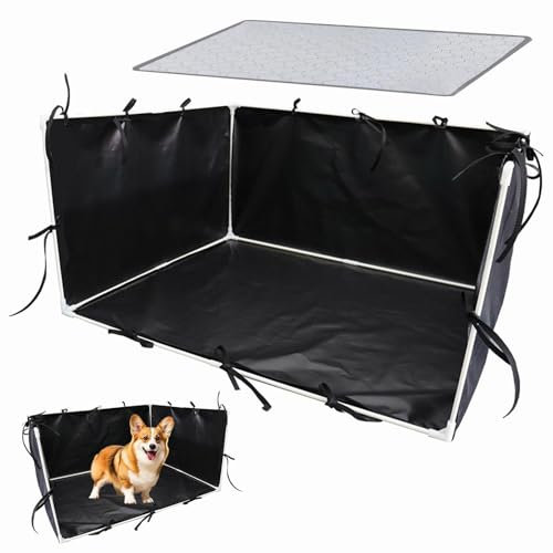 Caja de Grande para Perros, Inodoro Ajustable para Mascotas, Valla Duradera para Entrenamiento, diseño Espacioso, fácil de Limpiar para Orinal de Perros en Interiores y Exteriores, 28.3 x 34.6
