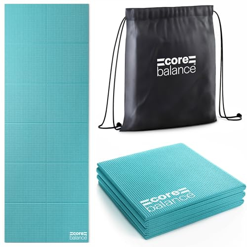 Core Balance Foldable Travel Yoga Mat, Teal