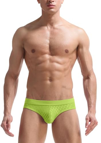 Generico Mutande Uomo Sensuali con Tasca a U in Rete per Comfort e Sostegno (Green, S)