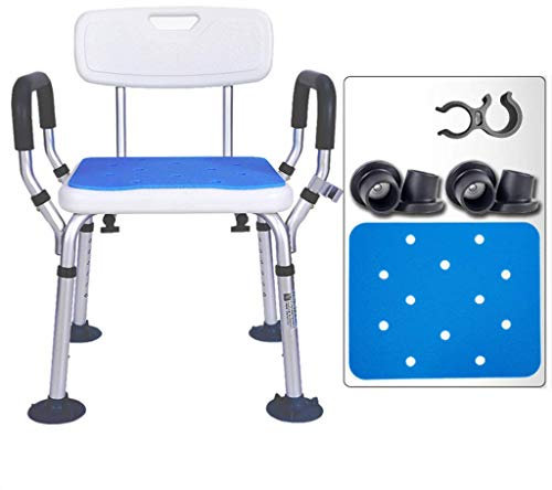 BHBXZZDB Taburetes de baño, Ducha de bañera de Montaje sin Herramientas, Asiento de baño portátil, Banco de Ducha Ajustable, Silla elevadora de bañera con Brazos