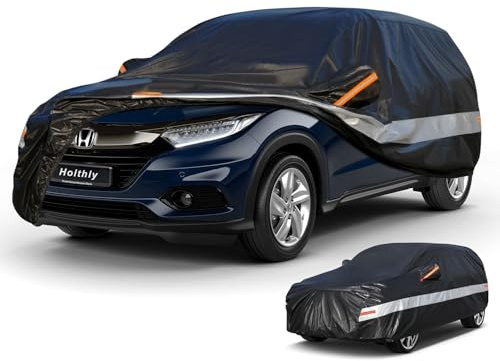 Holthly - Funda de coche de 10 capas para SUV, ajuste personalizado para Honda HR-V HRV (1995-2025), impermeable, para todo tipo de clima, protección UV contra el sol, la lluvia, cubierta completa