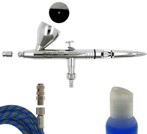 Airbrush Set II Senjo Color PRO 0,4mm Airbrushpistole im Set - Cleaner, Schlauch, Kupplung - Hobby, Modellbau, Bodypainting by Harder & Steenbeck